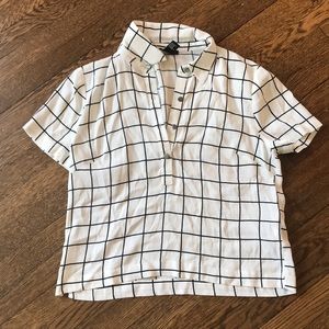 Forever 21 white check top